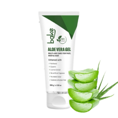 Bake 99% Pure Multi-Use Aloe Vera Gel for Face, Body & Hair - Distacart