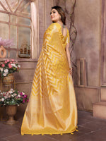 Thumbnail for Aastha Fashion Yellow Soft Organza Silk Weaving Saree - Distacart
