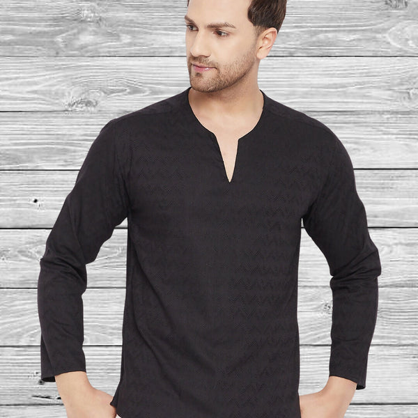 Even Apparels Men's Rayon Black Kurta - Distacart