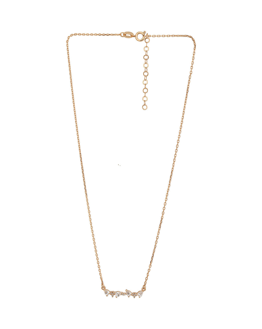 18Kt Rose Gold Plated With Cz Fancy Necklace For Women - Wahe Jewels