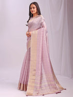Thumbnail for Astita Organza Light Pink Saree
