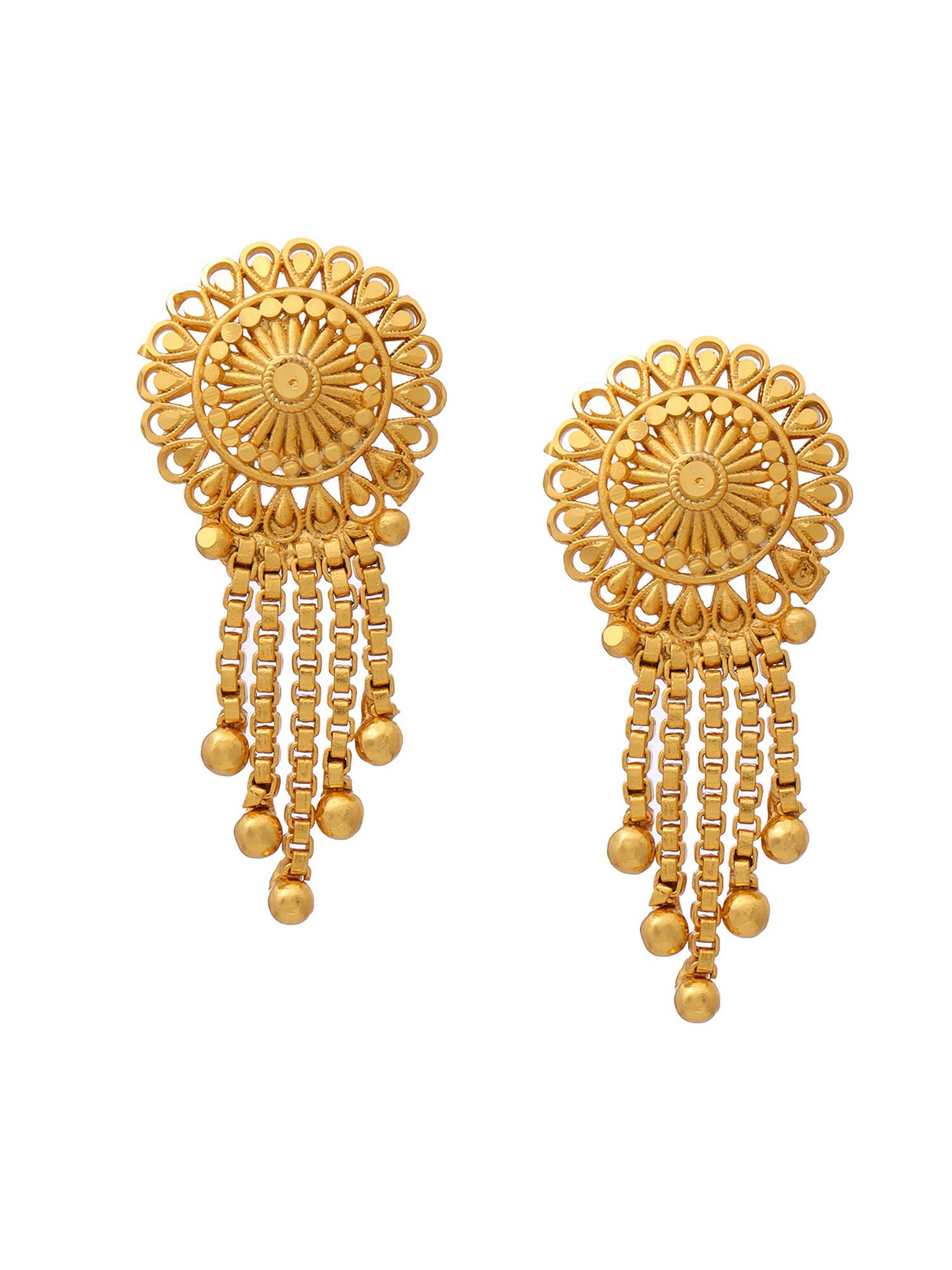 Ruby Raang Gold Dangler Earrings