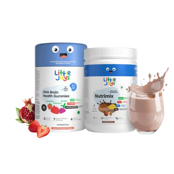 Little Joys DHA Brain Health Gummies & Nutrimix Development Kit 7+ - Chocolate