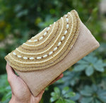 Thumbnail for Joban Fashion Women Embellished Potli Clutch - Golden