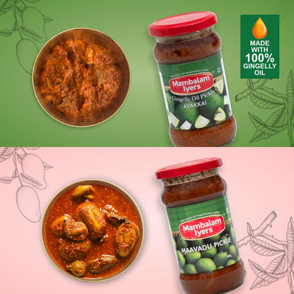 Mambalam Iyers Avakkai Pickle & Maavadu Pickle Combo - Distacart