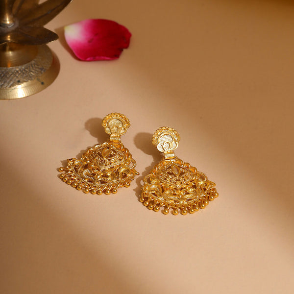 Ruby Raang Traditional Gold Earrings