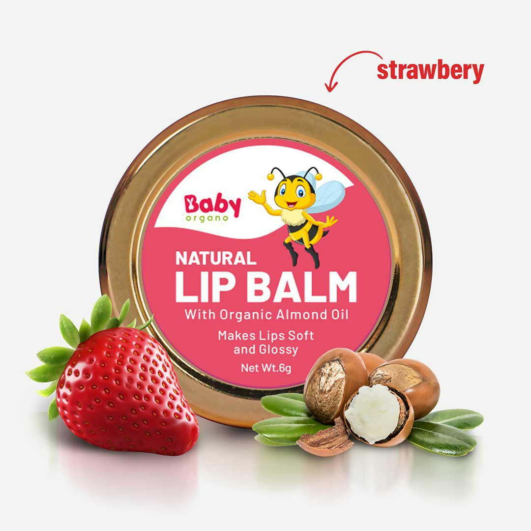 Babyorgano Natural Lip Balm - Strawberry Flavor - Distacart