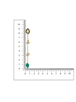 Thumbnail for Ruby Raang Green Long Kundan Dangler Earrings