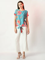 Thumbnail for Myshka Women's Sea Green Printed Top - Distacart