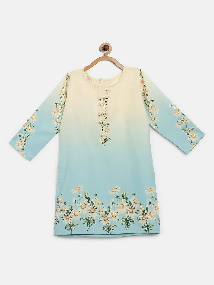 Ahalyaa Multi Crepe Printed Kids Kurta Sharara Sets With Dupatta For Girls - Distacart