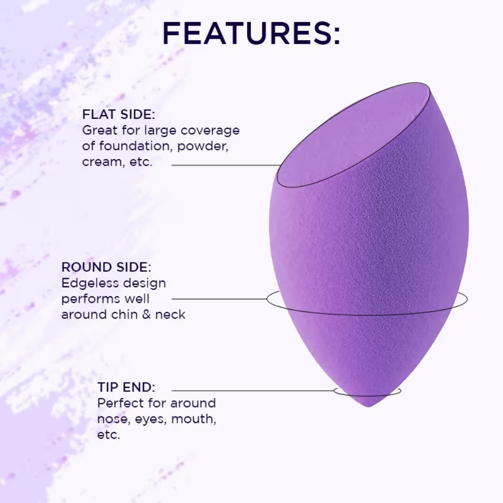 Bronson Professional Purple Beauty Blender Makeup Sponge,Applicator ,Puffs - Dista