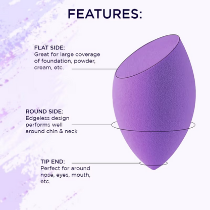 Bronson Professional Purple Beauty Blender Makeup Sponge,Applicator ,Puffs - Dista