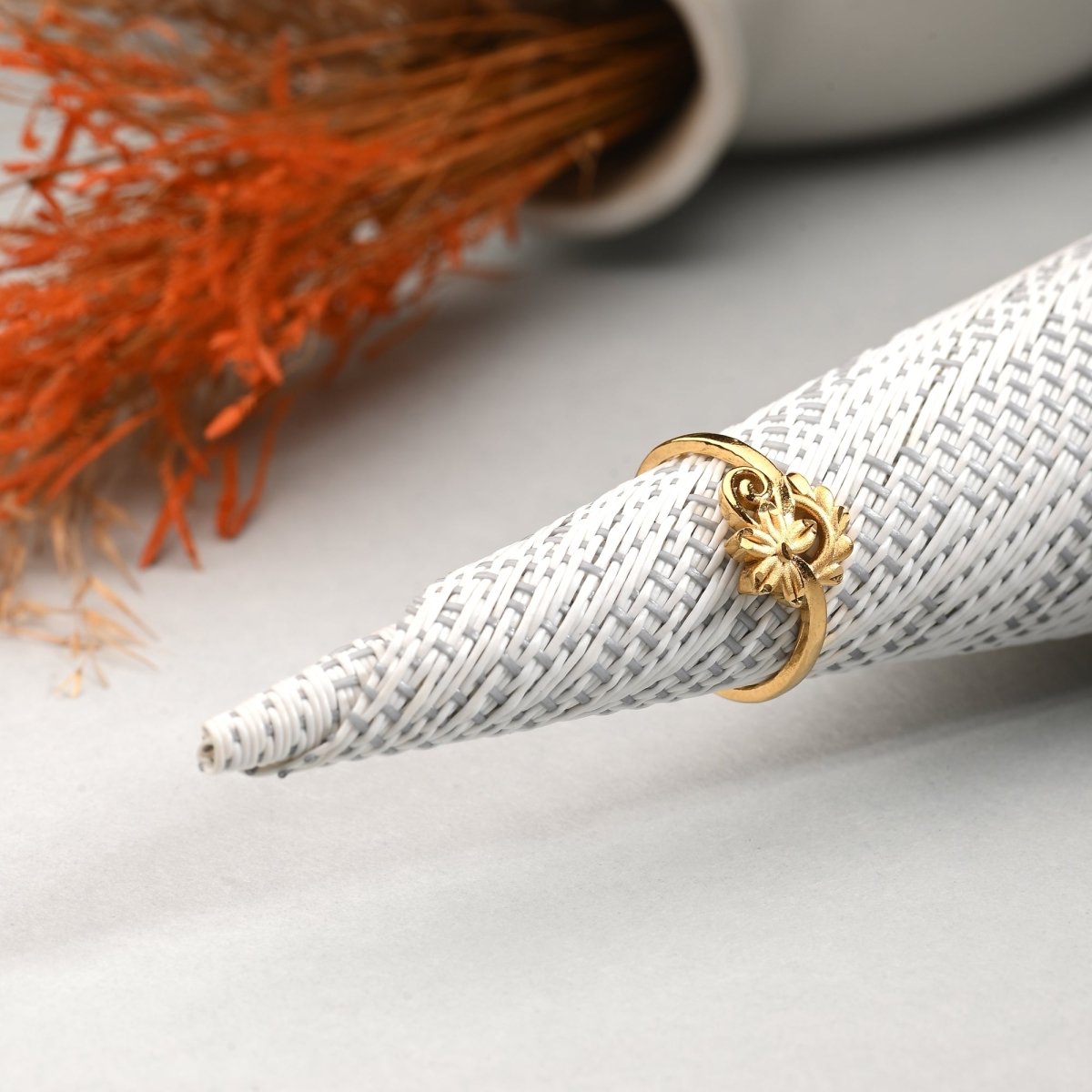 AanyaCentric Gold-plated Jewelry Combo: Elegant Short Mangalsutra, Finger Ring, and American Diamond Earrings Set - Distacart