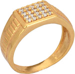 Thumbnail for AanyaCentric Gold Plated American Diamond Ad Ring for Boys & Man - Distacart
