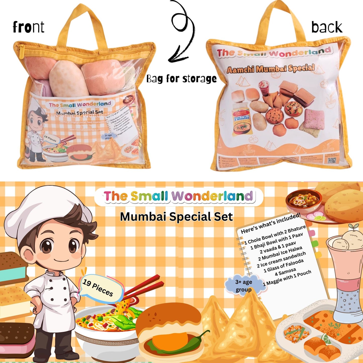 The Small Wonderland Aamchi Mumbai Pretend Play Food Toys- Indian food inspired kitchen toys - Distacart