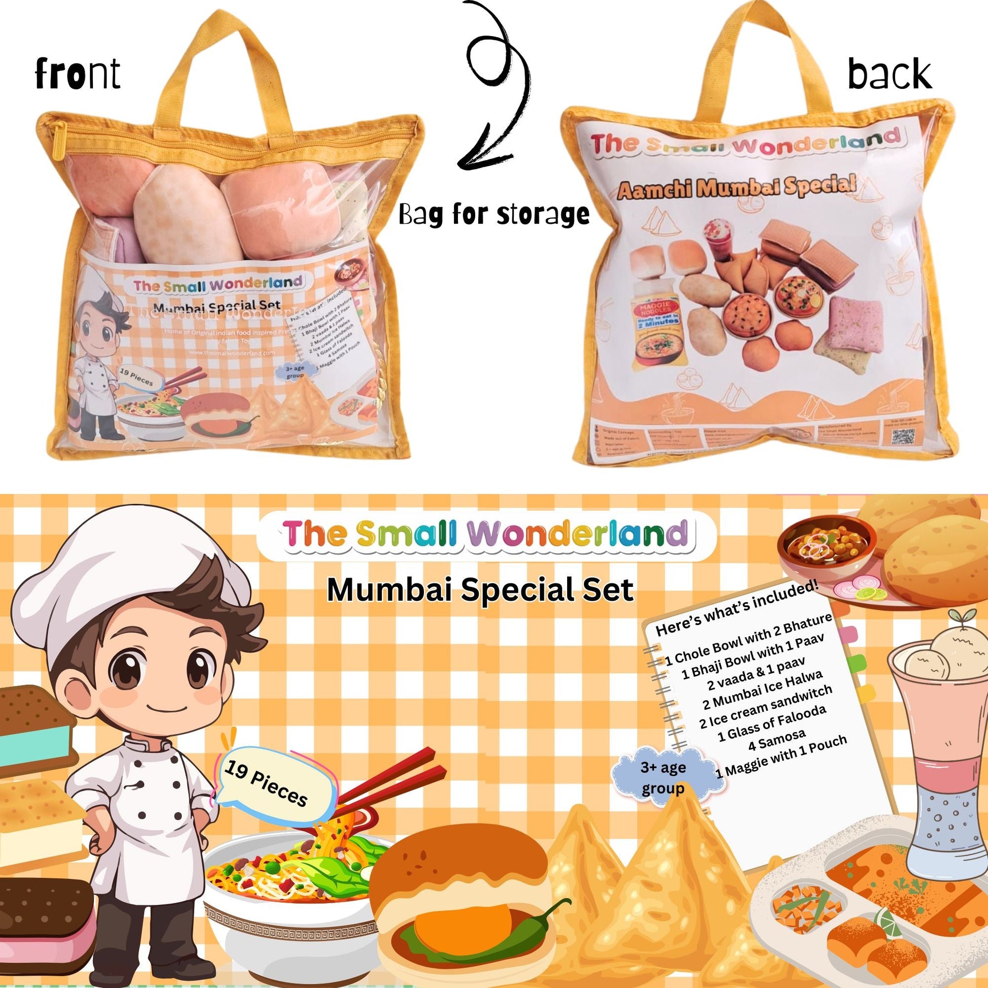The Small Wonderland Aamchi Mumbai Pretend Play Food Toys- Indian food inspired kitchen toys - Distacart