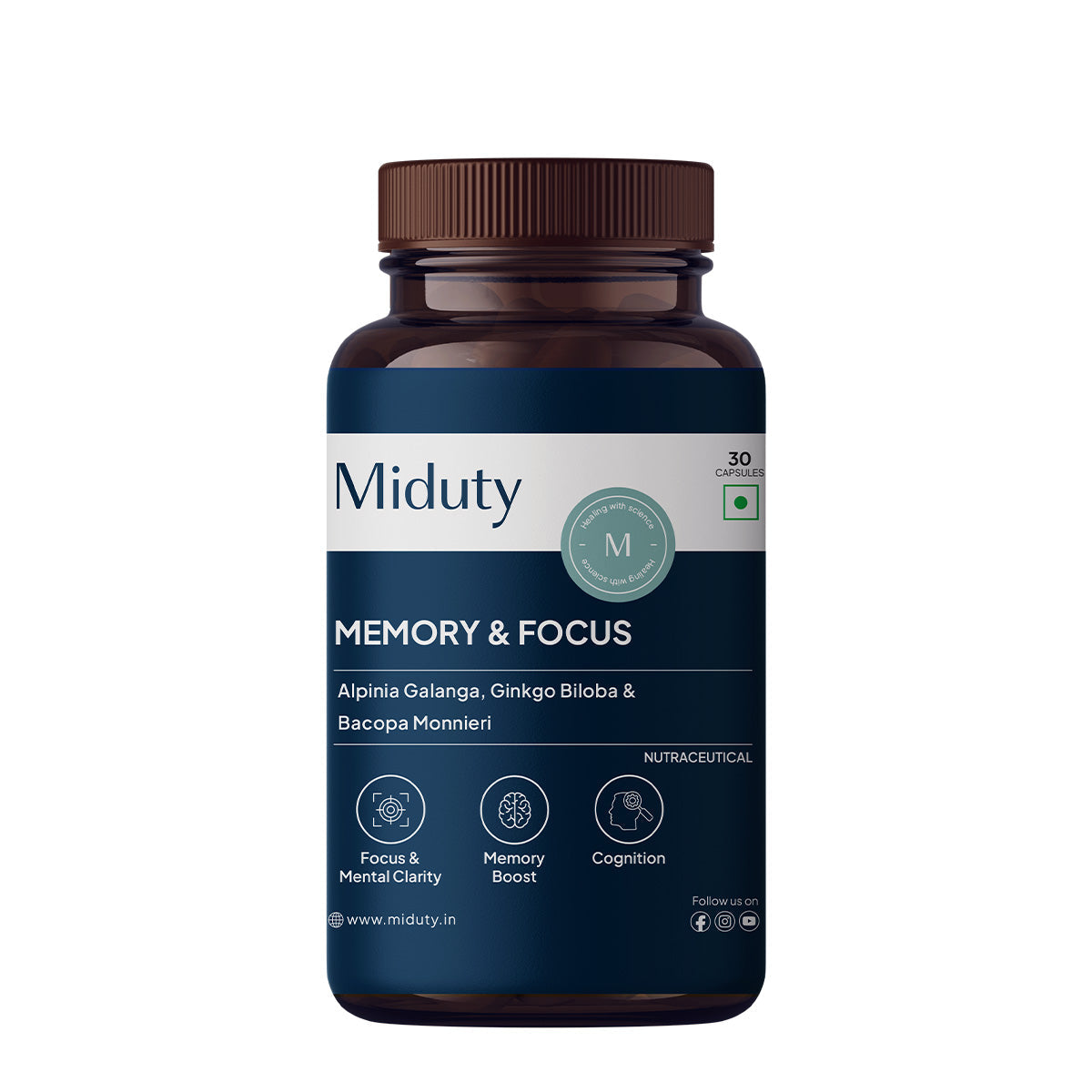 Miduty by Palak Notes Memory & Focus Capsules - Distacart