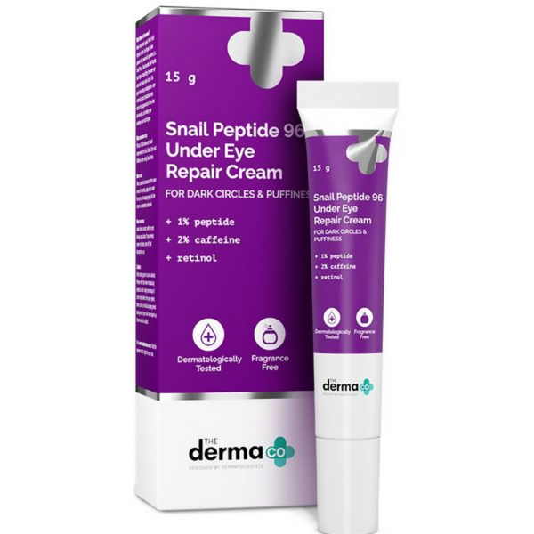 The Derma Co Snail Peptide 96 Under Eye Repair Cream With Snail Mucin & Peptide Complex For Dark Circles & Puffiness - Distacart
