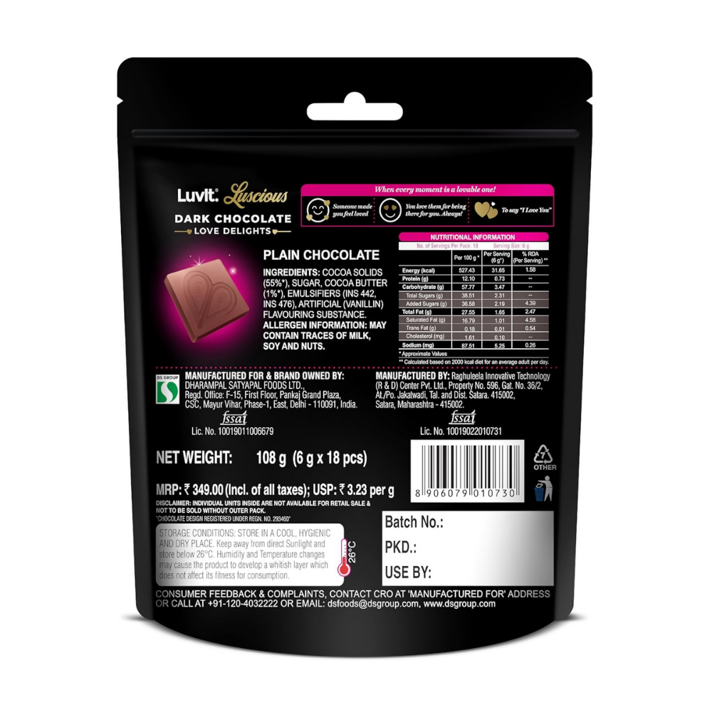 LuvIt. Luscious Love Delights Dark & Milk Chocolate - Distacart