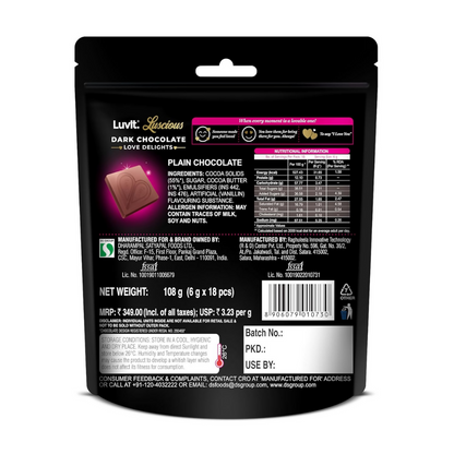 LuvIt. Luscious Love Delights Dark & Milk Chocolate - Distacart