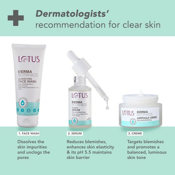 Lotus DermaBotanics Kojic acid + Multi Berry Face Serum - Distacart