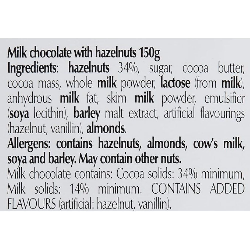 Lindt Grand Milk Chocolate, Hazel Nut - Dista