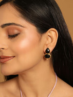 Thumbnail for Nuyug 22K Gold Plated Black Embrace Earrings