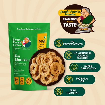 Sweet Karam Coffee Kai Murukku (Chakli) - Distacart