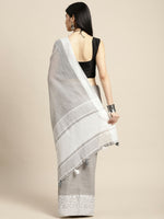 Thumbnail for Astita Linen Grey Saree