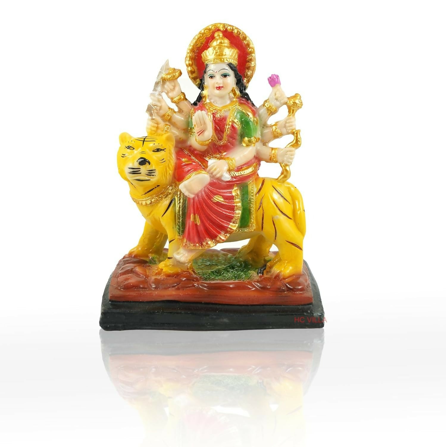 Hc Villa Polyresin Sherawali Mata Durga Maa Murti Statue - Distacart