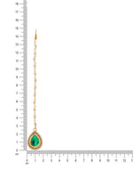 Thumbnail for Ruby Raang Tear Drop Green Meenakari with Diamond Maang Tikka