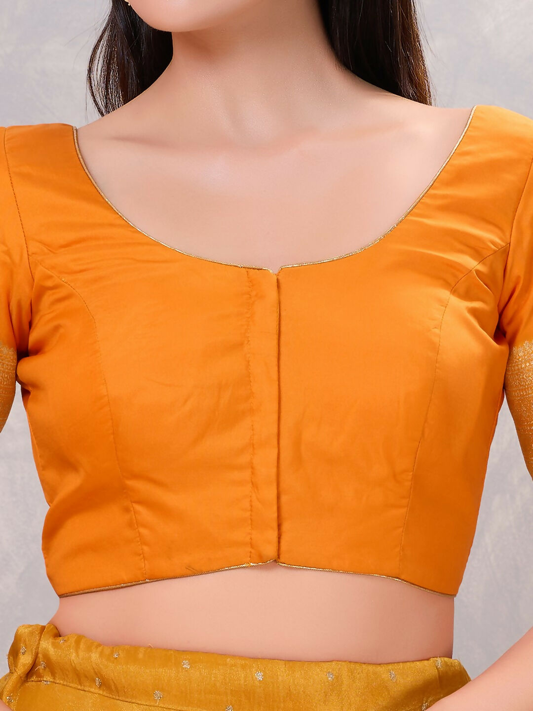 Joban Fashion Women Silk MUSTARD Stitched Blouse - Distacart