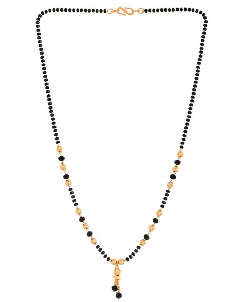 VOJ Gold Plated Round Design Beaded Chain Mangalsutra - Distacart