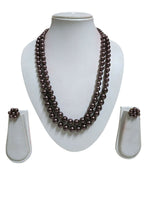 Thumbnail for Inhanns Everyday Workwear Pearl Set (Double Layered Pearls) - Chocolate - Distacart