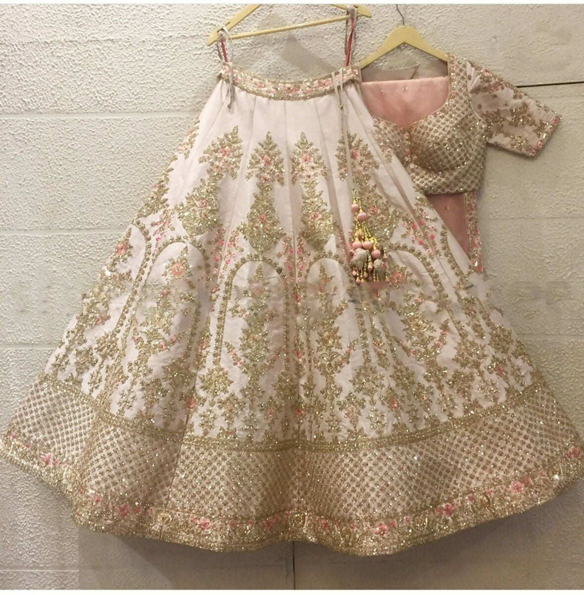 Jyoti Fashion Delightful Rose Pink Sequins with Zari Thread & Coding Dori Embroidery work Lehenga Choli with Dupatta - Distacart