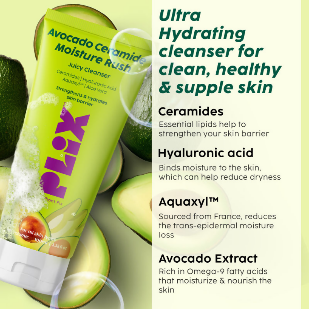 PLIX The Plant Fix Barrier Repair Regime Combo with Avocado Serum & Cleanser - Distacart