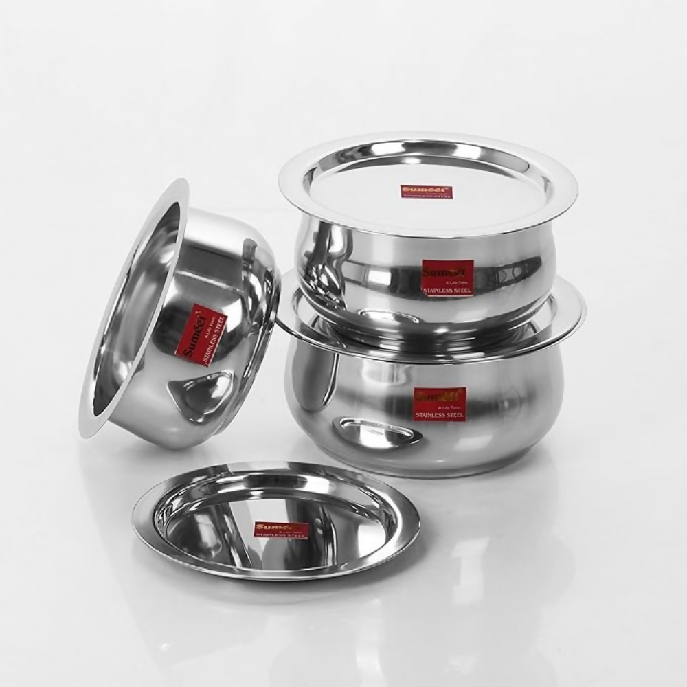 Sumeet Stainless Steel Cookware Set With Lid - Dista