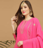 Thumbnail for Joban Fashion Pink Georgette Lehenga Set