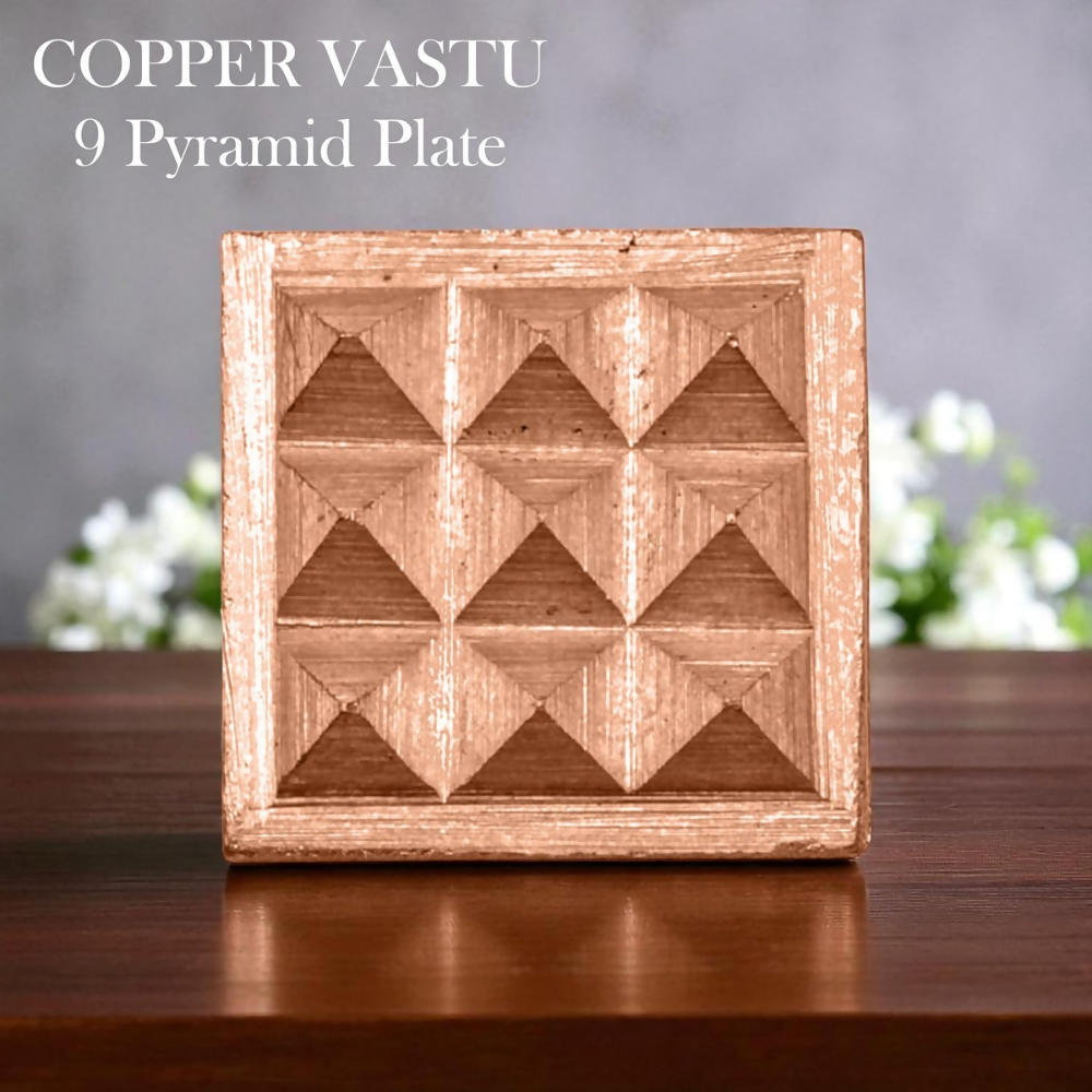 Vastu Vardan Copper Pyramid Energy Plate - Pack of 3 - Dista