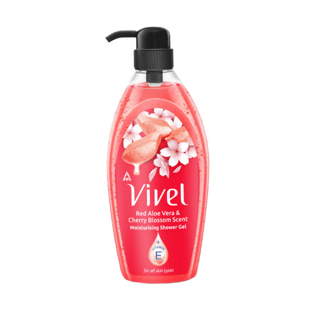 Vivel Red Aloe Vera & Cherry Blossom Scent Moisturizing Shower Gel - Distacart