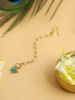 Thumbnail for Ruby Raang Festive Green And Gold Maang Tikka