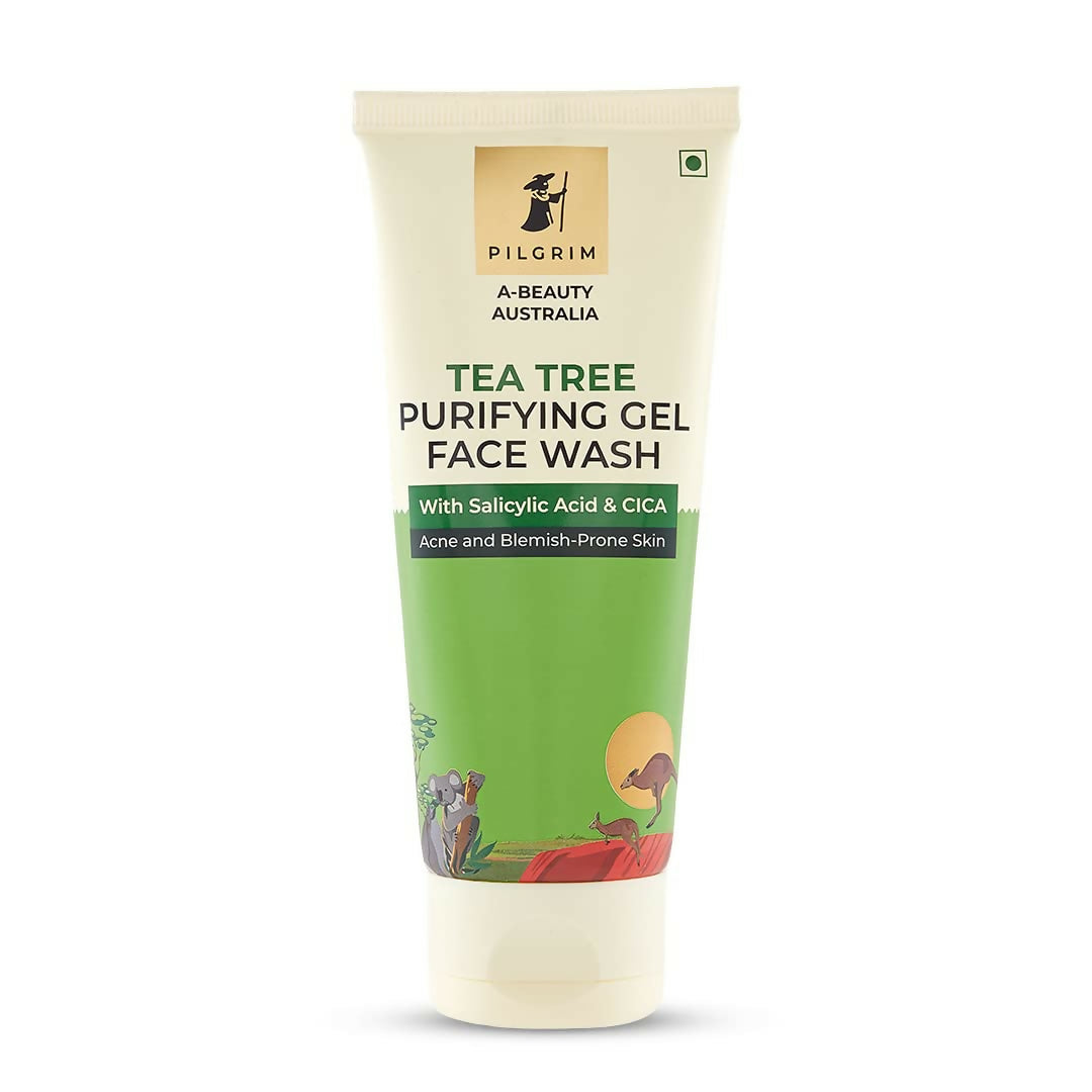 Pilgrim Australian Gel Face wash Purifying with Tea Tree, 1% Salicylic acid & CICA For Oily Skin, Acne And Pimples - Distacart