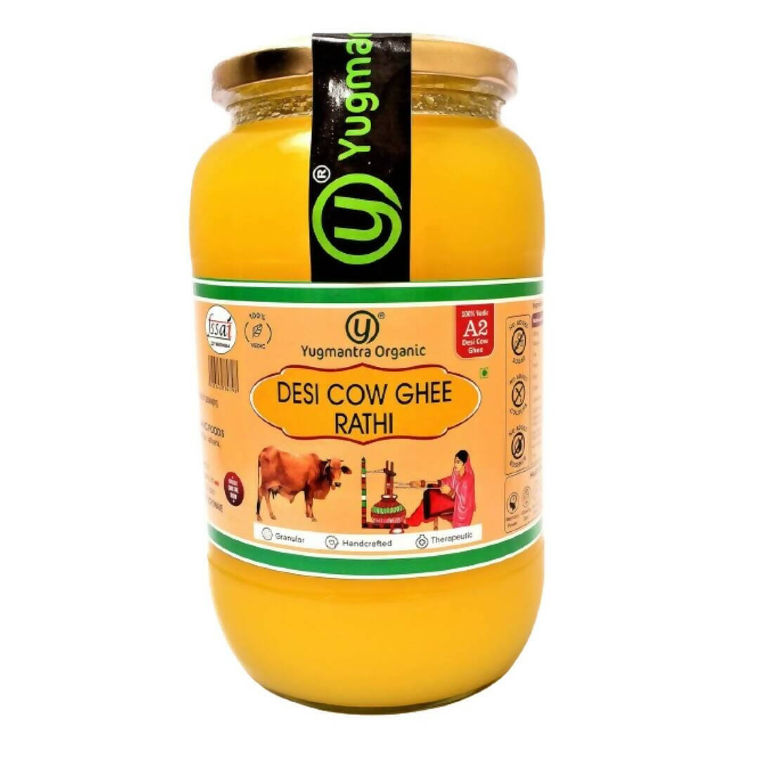 Yugmantra Organic Desi Cow Ghee Rathi | Home Made | Traditional Bilona Method | Curd-Churned | Natural, Pure & Healthy Ghee - Distacart