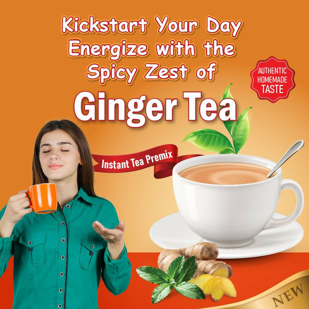 Naivedyam Ginger Instant Tea Premix Powder Sachets - Distacart