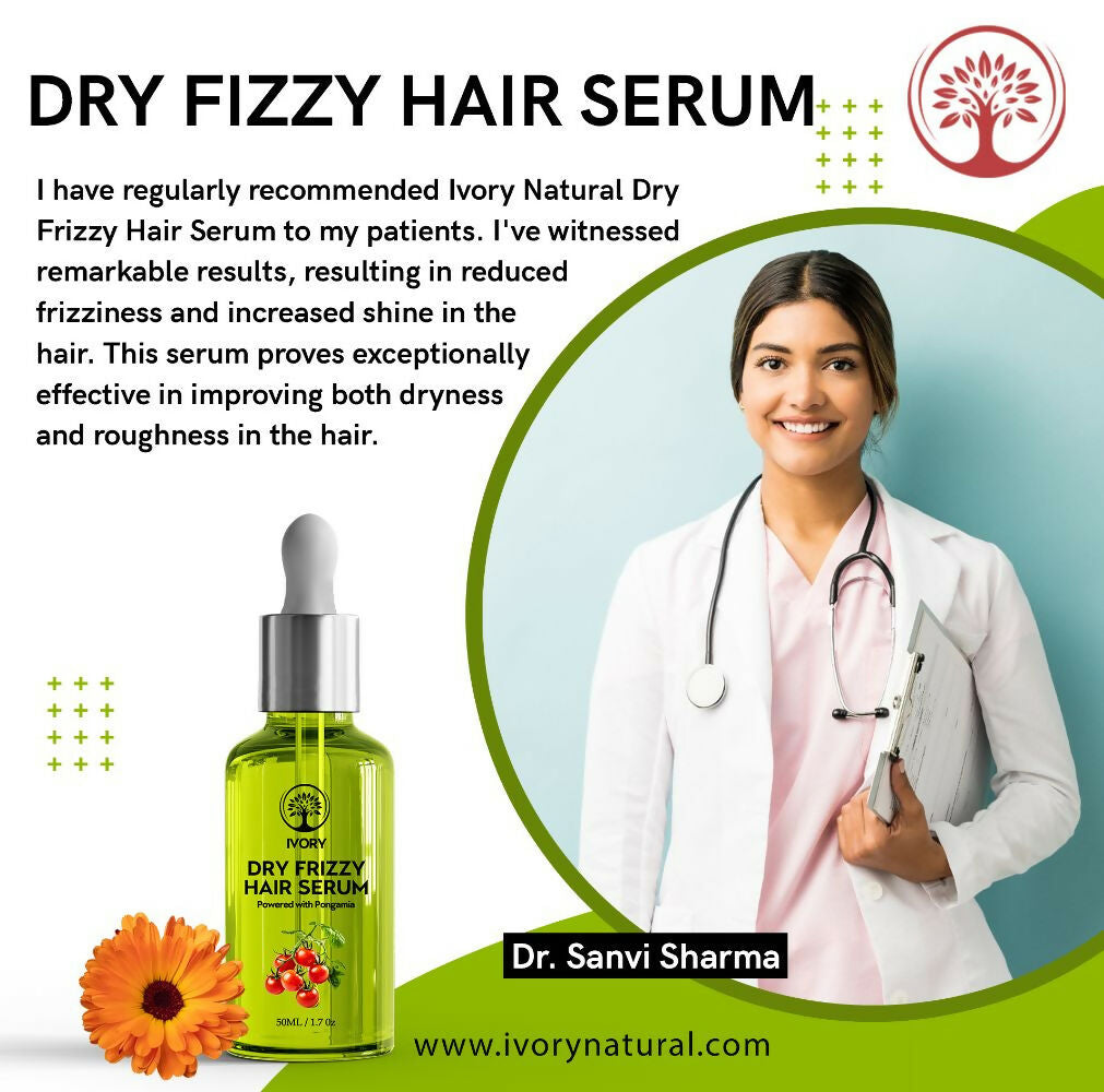 Ivory Natural Dry Frizzy Hair Serum Moisturizes Dry Strands, Detangles Hair - Distacart