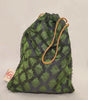 Sanskritea Brocade Drawstring potli Bag - Green - Distacart