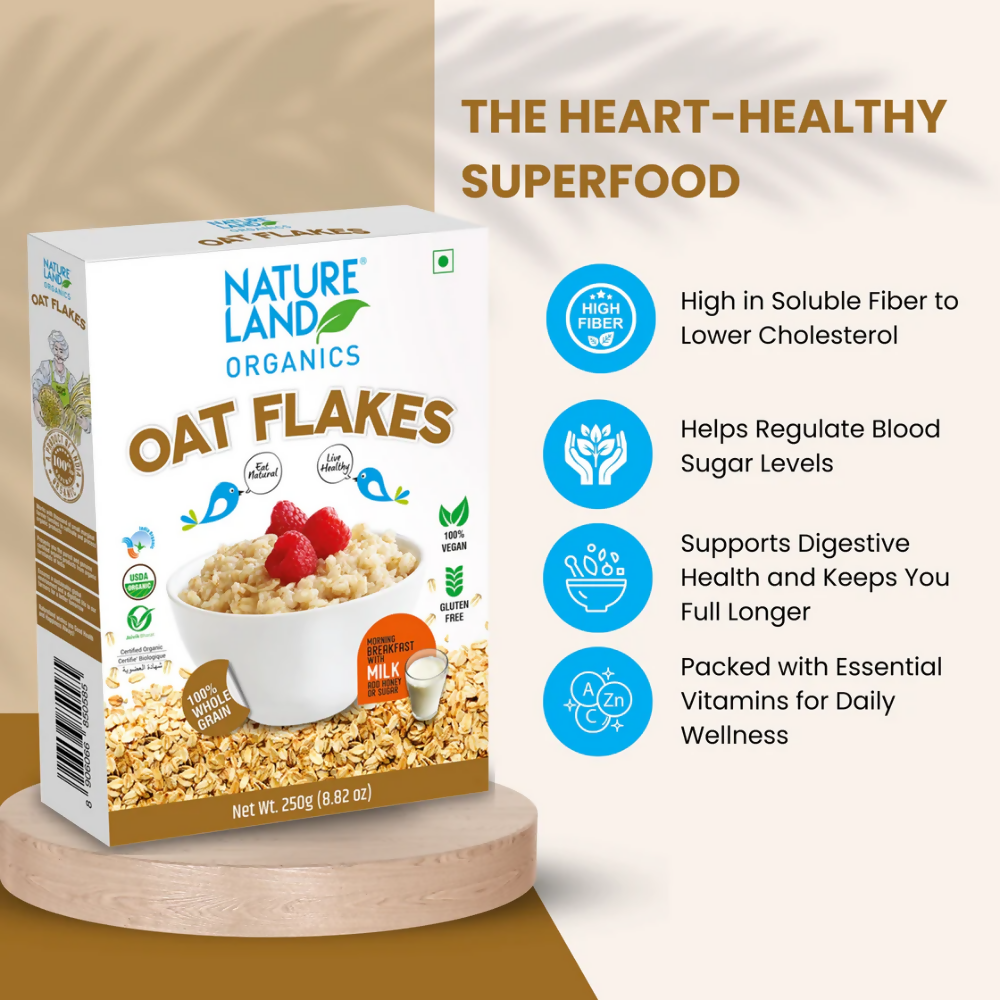 Nature Land Organics Oat Flakes - Distacart