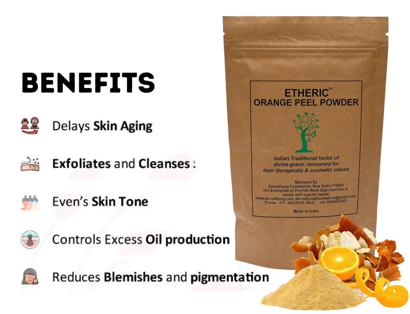 Etheric Orange Peel Powder – Natural Skin Brightening & Acne Care Face Pack - Dista