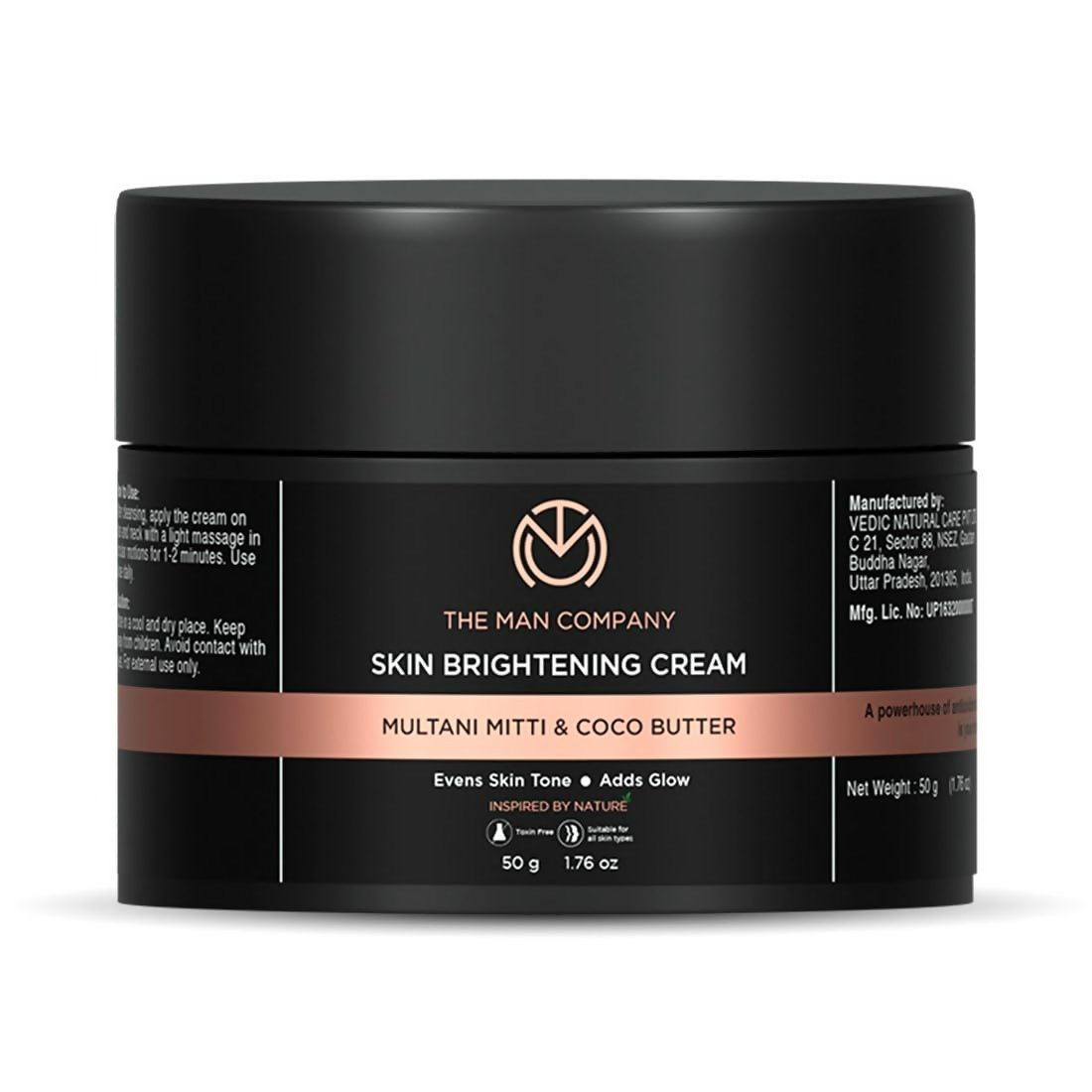The Man Company Skin Brightening Cream Multani Mitti - Distacart