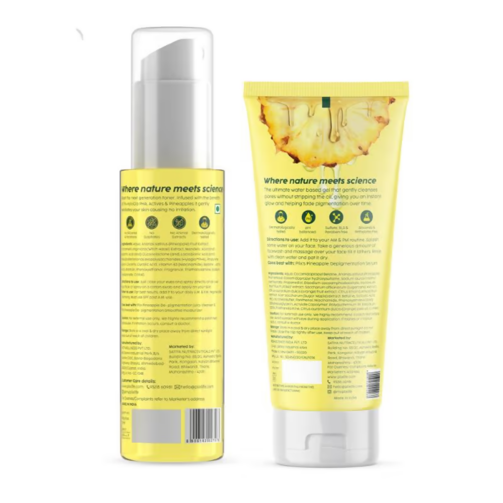 PLIX The Plant Fix Pineapple Depigmentation Regime With Fruity Toner & Cleanser - Distacart